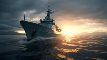Fototapeta premium ship in the sea