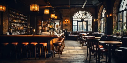 Foto op Plexiglas a image Cool pub or bar interior, Generative AI © Horsi