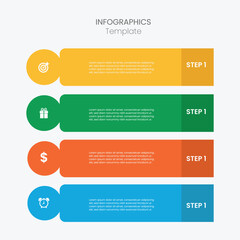 Business infographic thin line process. Can be used for steps, options, business processes, workflow, diagrams, flowchart concepts, timelines, marketing icons, and infographics.