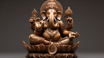 Hinduistic sculpture ganesha god - obrazy, fototapety, plakaty