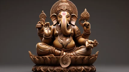 Fotobehang Hinduistic sculpture ganesha god © Little