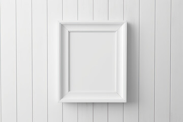 empty white frame with white background