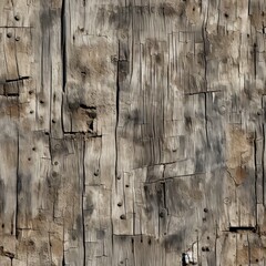 Seamless vintage wood pattern, ai generative wooden background
