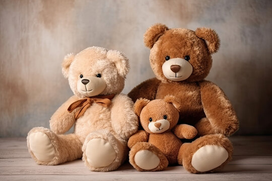 three teddy bears