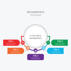 Business infographic thin line process. Can be used for steps, options, business processes, workflow, diagrams, flowchart concepts, timelines, marketing icons, and infographics.