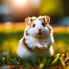 Cute hamster in the Park