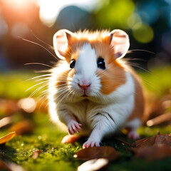 Cute hamster in the Park