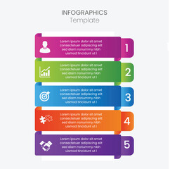 Business infographic thin line process. Can be used for steps, options, business processes, workflow, diagrams, flowchart concepts, timelines, marketing icons, and infographics.