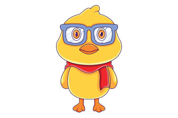 Cute Duck Character Design Illustration