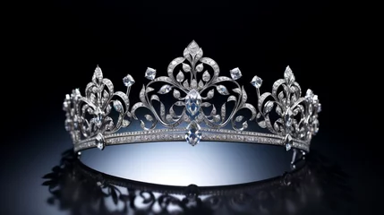 Poster A stunning diamond-encrusted tiara, glittering with unparalleled brilliance © ra0
