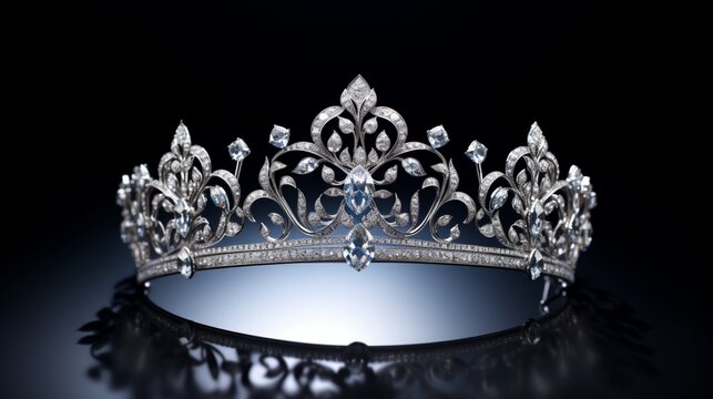 A stunning diamond-encrusted tiara, glittering with unparalleled brilliance