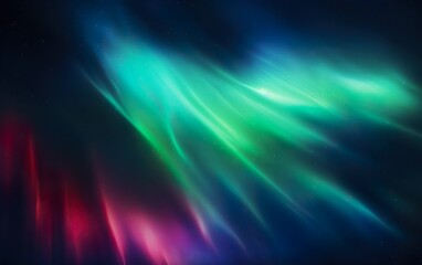 Blurred luminescent aurora on black background. Abstract background de focus.