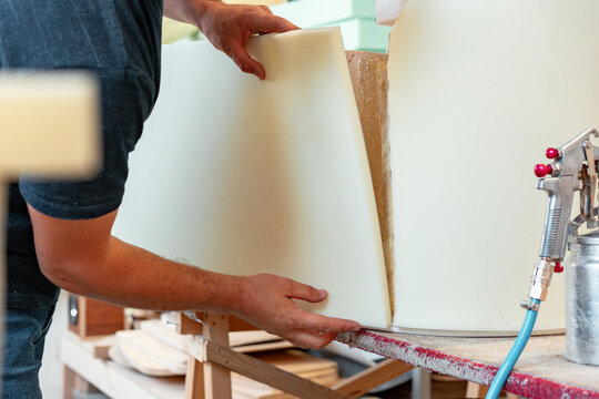 Furniture manufacture and upholstery in furniture factory