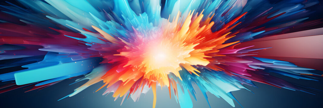 abstract colourful explosion art background banner