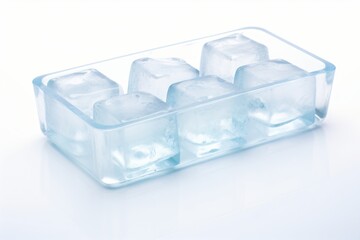 An ice-cubes tray isolated on a white background