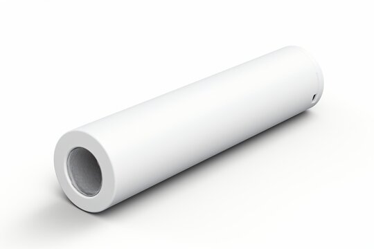 White paper roll isolated on a white background