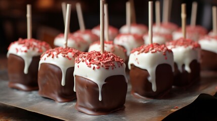chocolate-dipped marshmallows, each perfectly coated