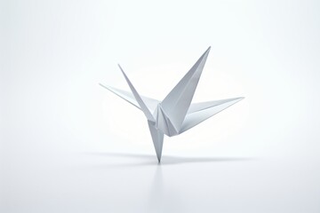 Paper origami design isolated on a white background