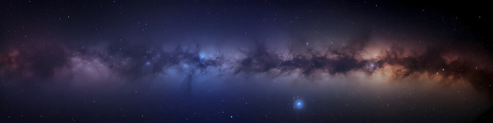 milky way galaxy for banner or other project  - obrazy, fototapety, plakaty