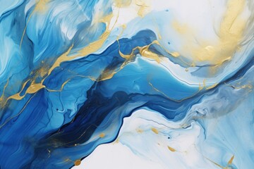 Abstract blue gold  background	