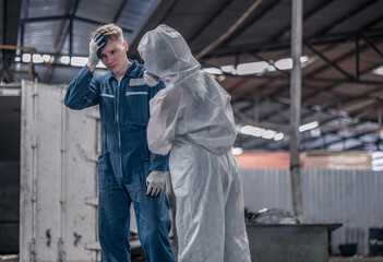 Industrial waste inspector protect workers from hazards, and giving lifesaving aid in emergencies.