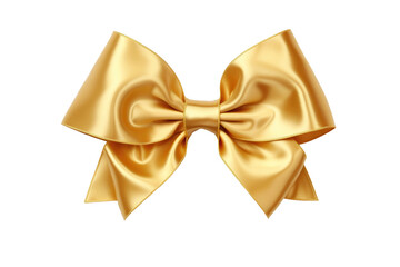 Chic Shimmering Ribbon Bow Isolated on Transparent Background