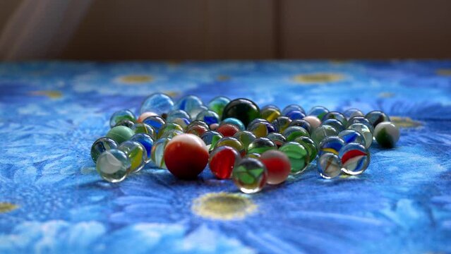 Still life - Multicolored marbles