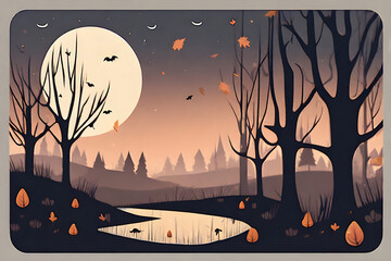 a dusky autumn evening. Generative AI

