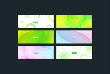 banner background . colorful. modern. gradation. set collection .abstarct eps 10