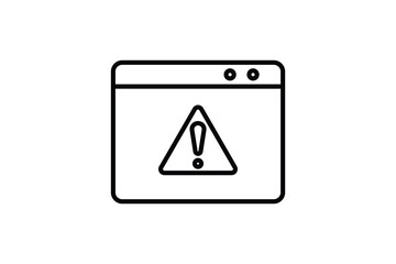 Web error icon. icon related to warning, notification. suitable for app, user interfaces, printable etc. Line icon style. Simple vector design editable