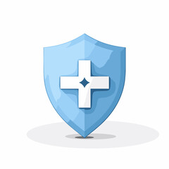 Fototapeta premium Healthcare it filled outline gradient logo. Medical technology. Health data. Shield with cross. Design element. Created with artificial intelligence. Ai art for corporate branding, online doctor