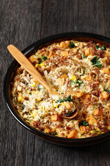 Sausage Hash Brown Breakfast Casserole, top view