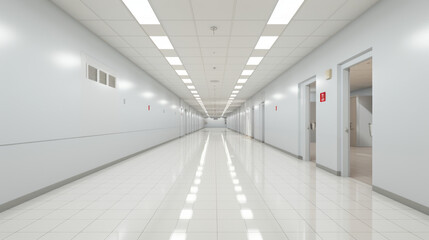 Modern interior science laboratory or factory background with lighting in monotone