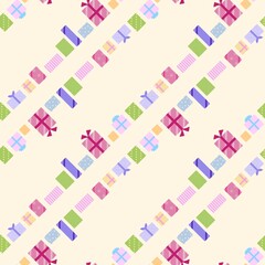 プレゼントのシームレスパターン　B-2