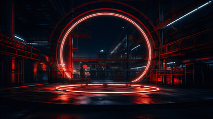 Neon industrial circle