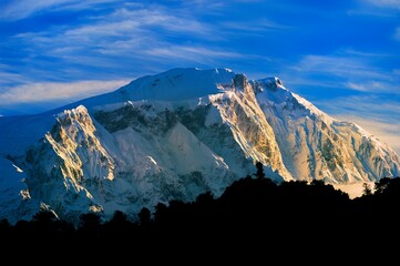 Nepal, snowy mountains, Himalayas, snowy mountains in morning light