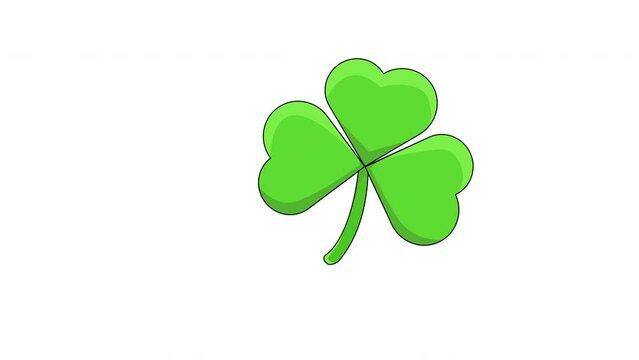 Animation of a moving clover leaf icon