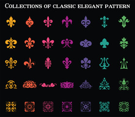 collection of classic elegant patterns