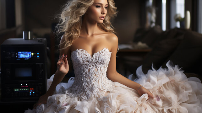 wedding dress HD 8K wallpaper Stock Photographic Image