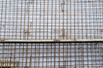 Steel frames on construction sites.