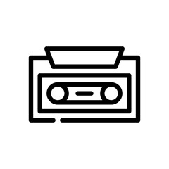 cassette line icon