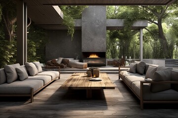 Plan an outdoor patio or terrace that seamlessly blends with the indoor living space