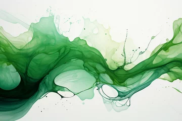 Poster Abstract Formation with Mesmerizing Emerald and Forest Green Patterns on white background. © Usmanify