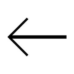 left side arrow icon. sign symbol