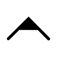 up side arrow icon. sign symbol