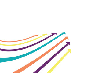 Financial growth arrows with colorful. Vector illustration