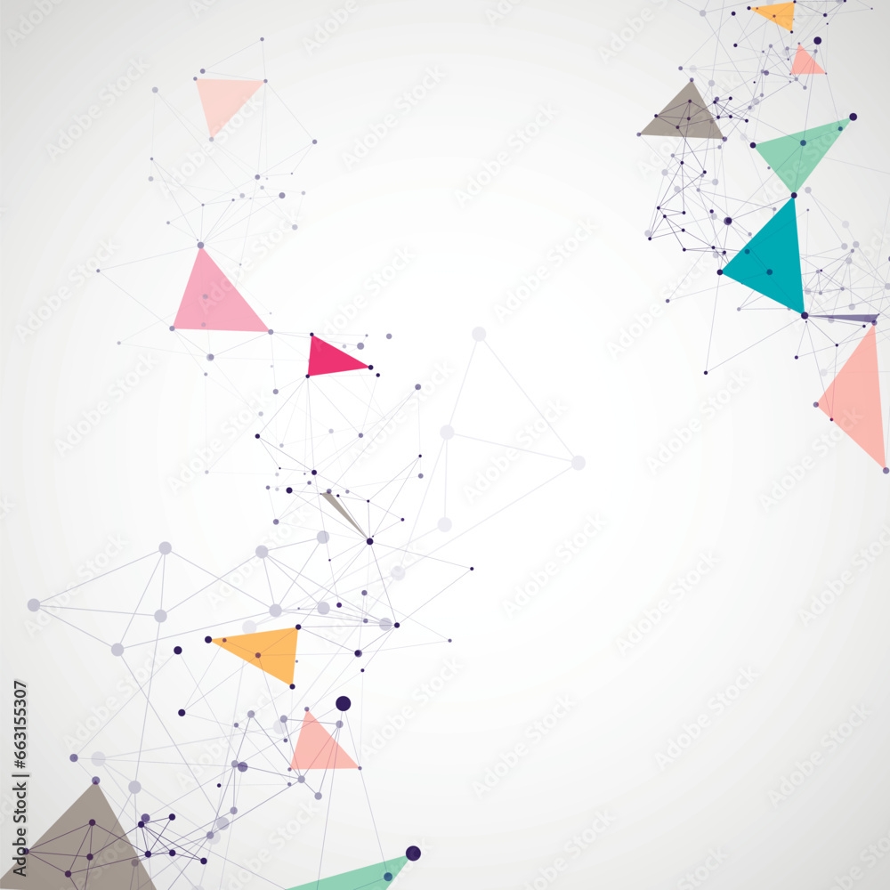 Poster modern illustration for decoration design. network connection background. abstract vector illustrati