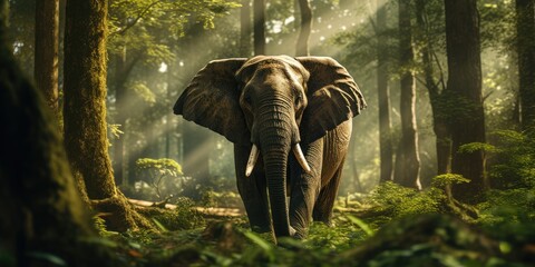 A picture big elephant in wildlife, AI Generative - Powered by Adobe