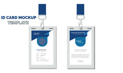  New creative and modern minimal id card design template mockup