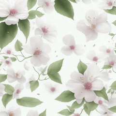 pink blossoms in white background